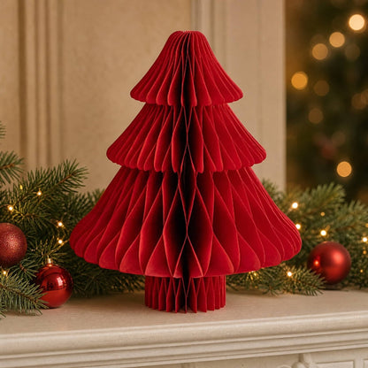 3D Honeycomb Paper Christmas Tree — Foldable Table Decoration 4
