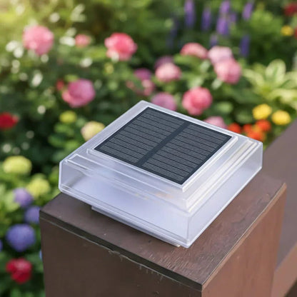 Lampada Solare da Pilastro LED Bianco Caldo per Giardino
