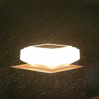 Lampada Solare da Pilastro LED Bianco Caldo per Giardino