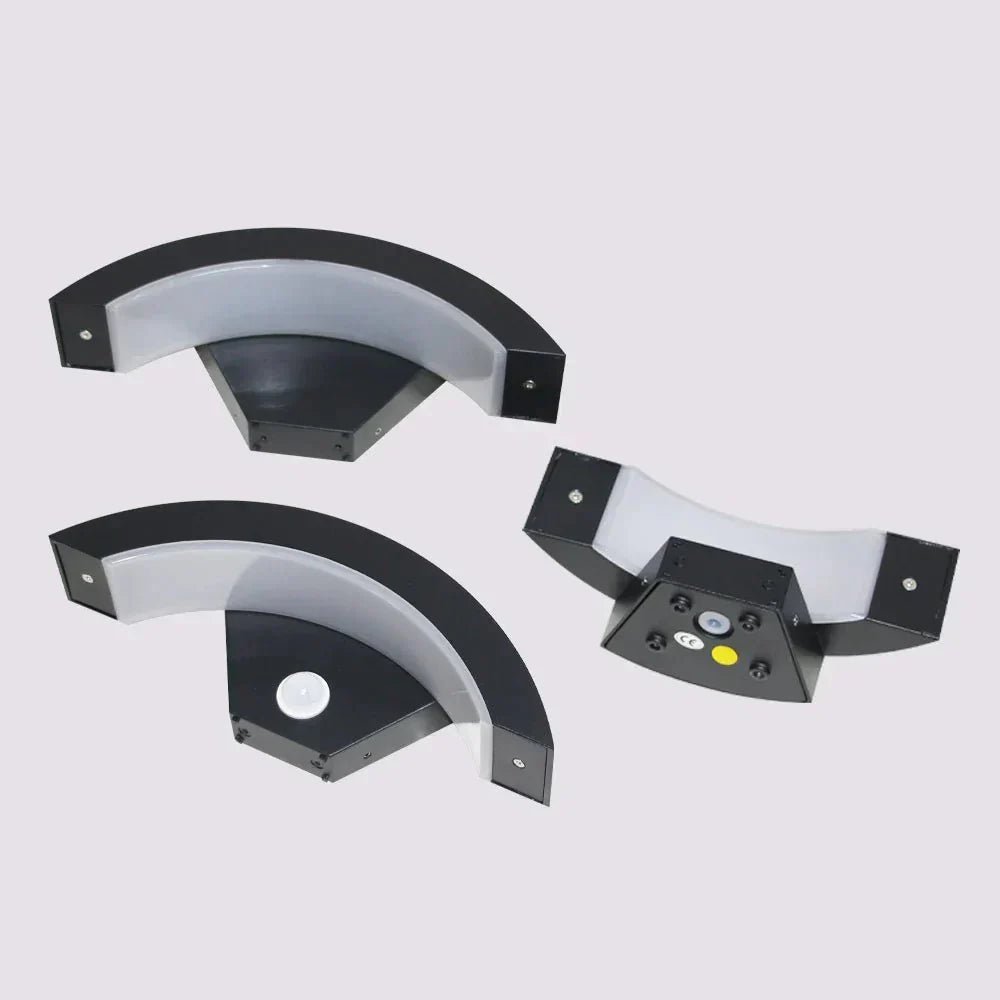 Lampada da Parete LED Curva con Sensore di Movimento Esterno IP65