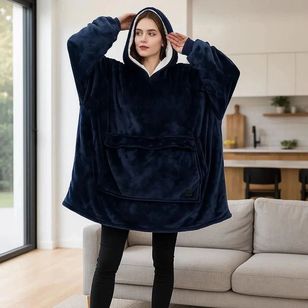USB Heated Blanket Hoodie — One Size, Soft Fleece Warmth 23