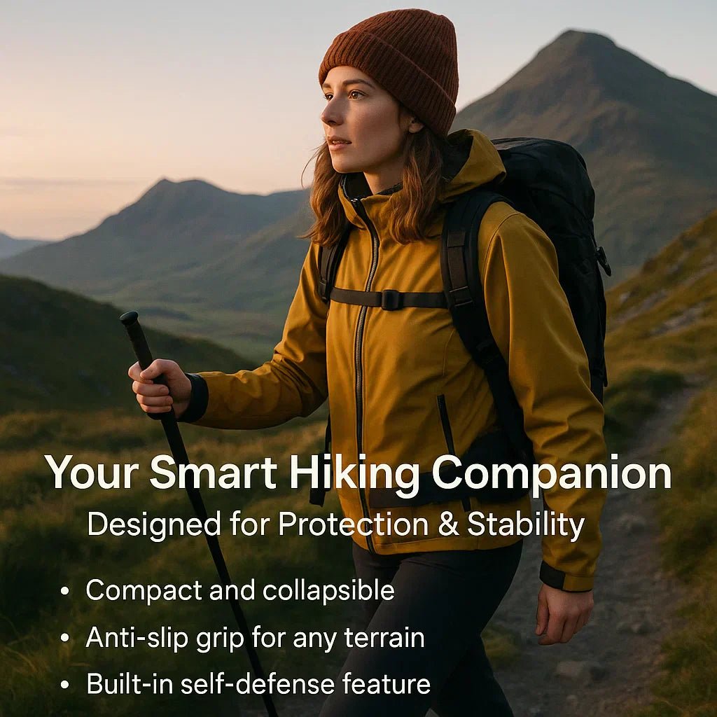 Bastone Difesa Retrattile Multifunzione per Città e Trekking