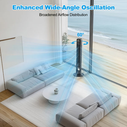 Bladeless Tower Fan — Silent, 12h Timer, 60° Oscillation 3