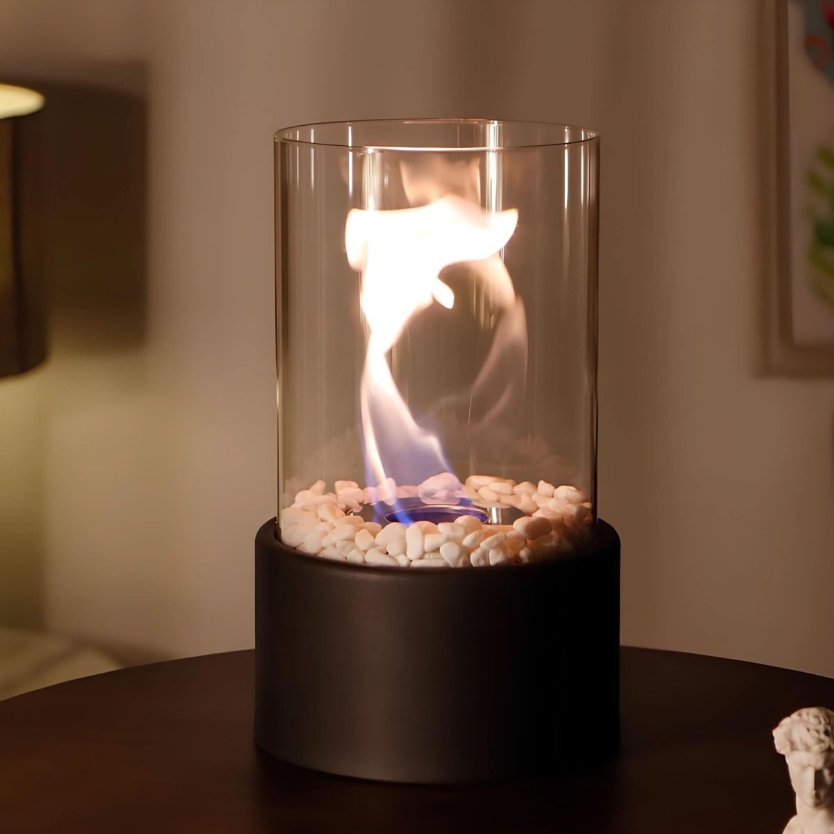 Flareon Oil Flame Lamp — Elegant Glass & Metal Indoor Outdoor 3