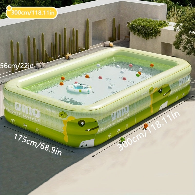 Dinosaur Inflatable Swimming Pool — Large PVC for Kids & Adults 2