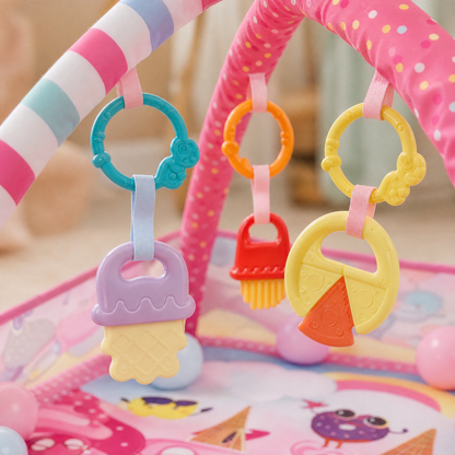 Baby Activity Gym with Ball Pit — 2-in-1 Play Mat & Hanging Toys 5