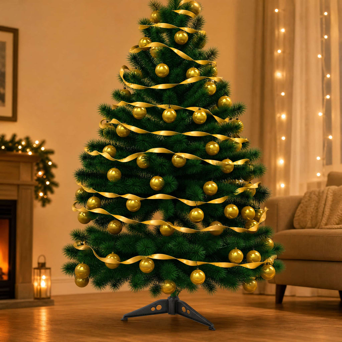 Plastic Tripod Christmas Tree Stand — 2 Sizes Black 2