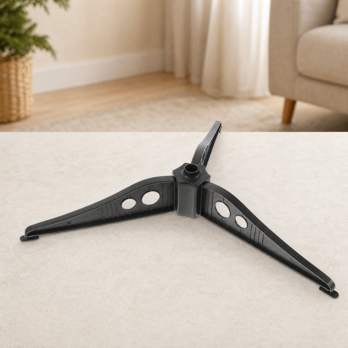 Plastic Tripod Christmas Tree Stand — 2 Sizes Black 9