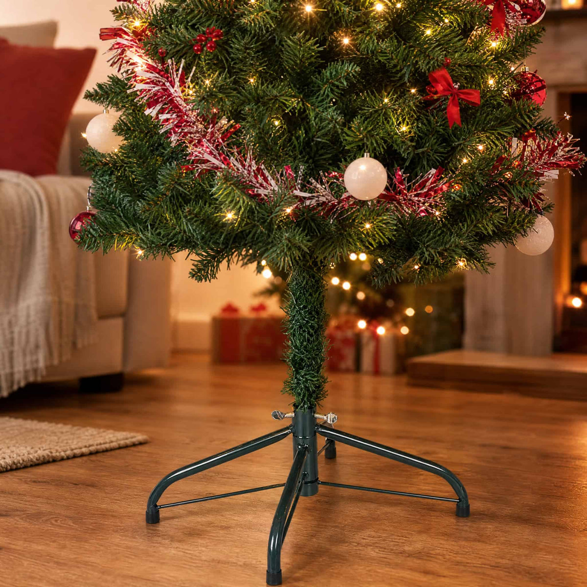 Metal Christmas Tree Stand — Cross Base with Thumb Screws 2