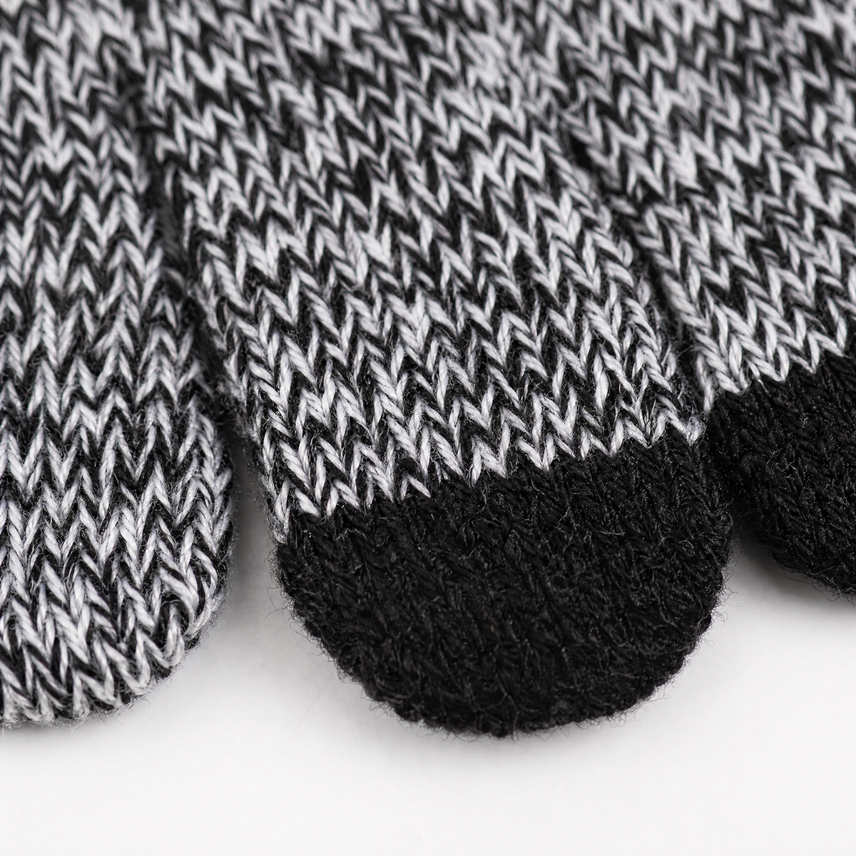 Men's Winter Knit Gloves — Touchscreen Fingertips One Size 5