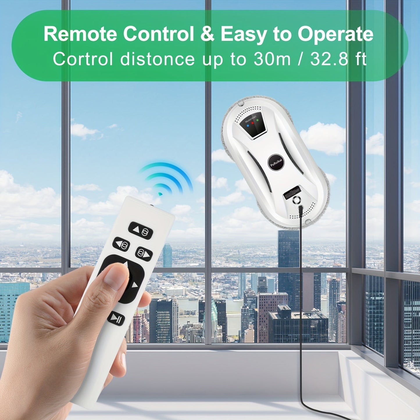 Automatic Window Cleaning Robot with Remote Control & Microfiber 6