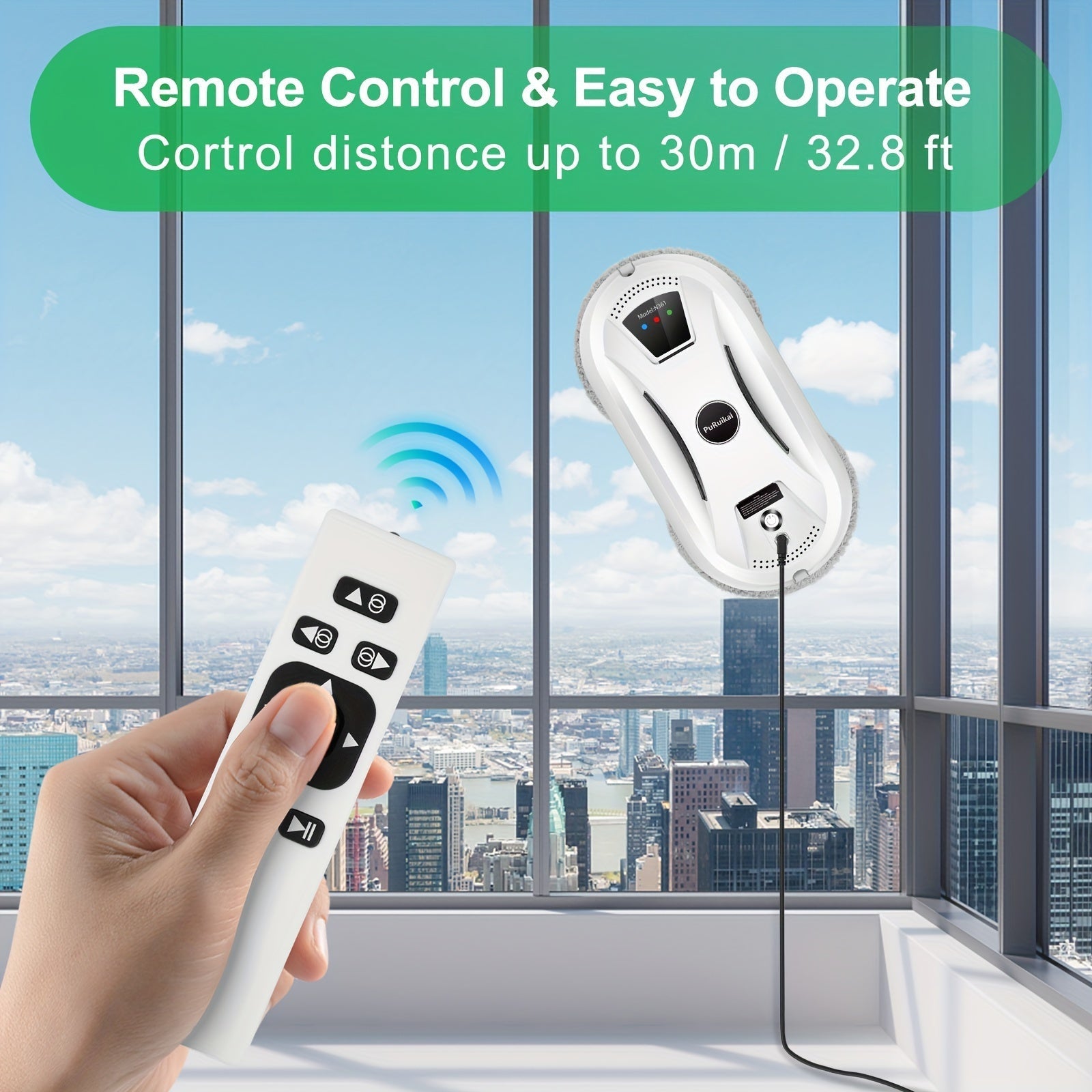 Automatic Window Cleaning Robot with Remote Control & Microfiber 6