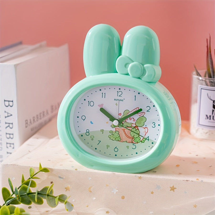 LED Bunny Alarm Clock with Night Light — Cute Analog Kids Clock 2