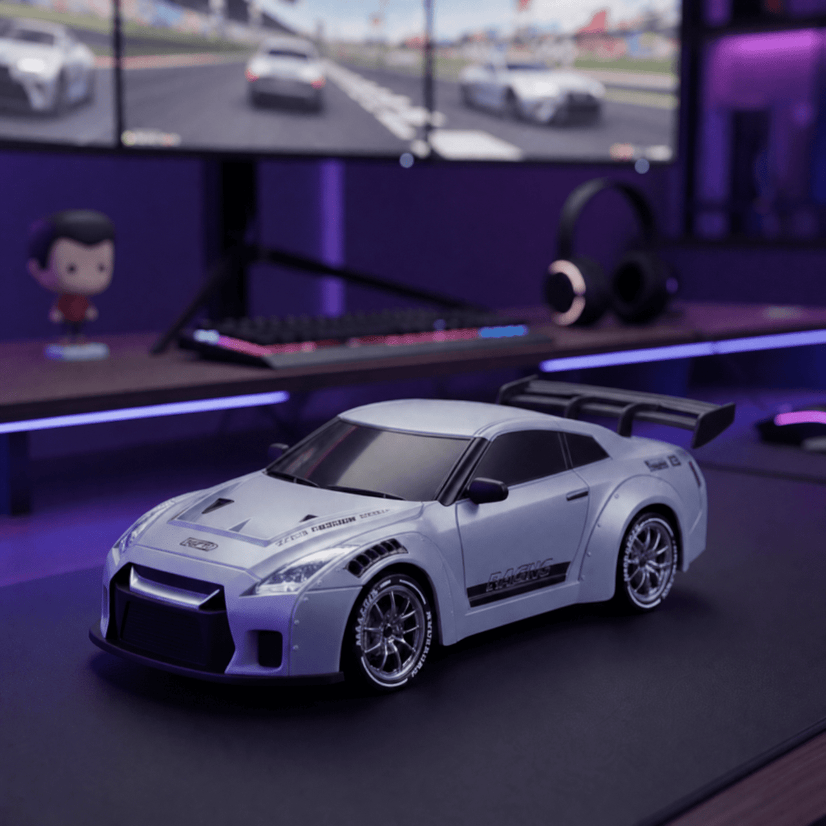 RC Drift Car 1:24 Scale with LED Wheels & 4WD Drive System 1