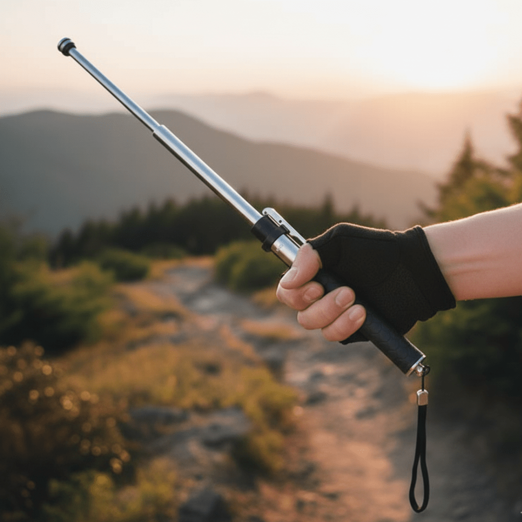 Bastone da Trekking Pieghevole Automatico Antiscivolo