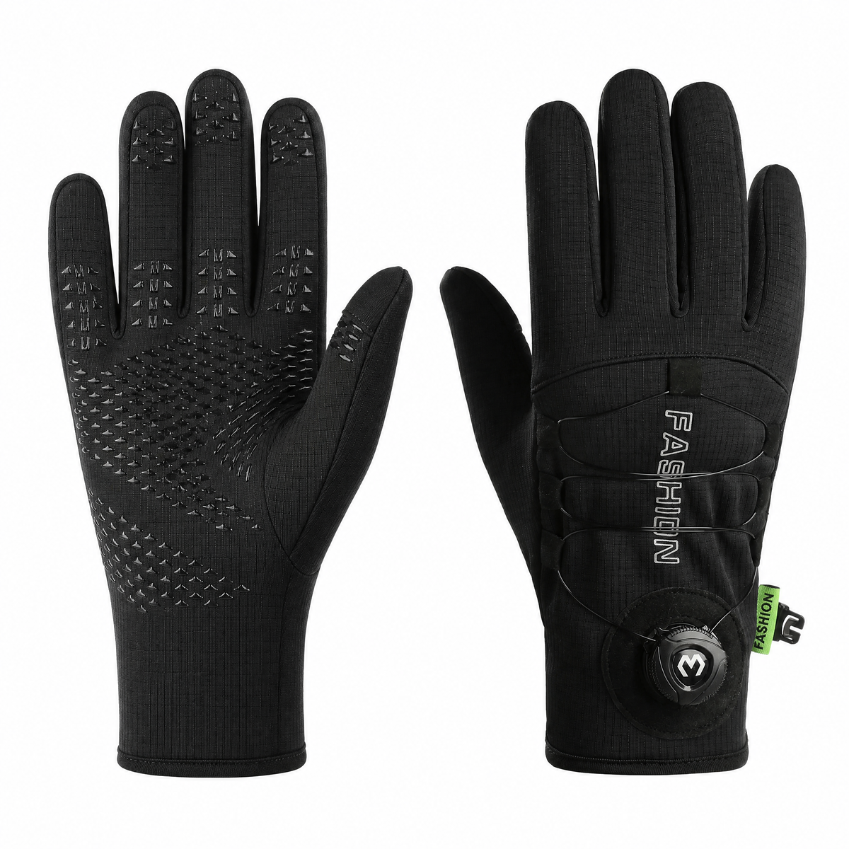 Full-Finger Winter Cycling Gloves — Rotary Closure & Silicone Grip 1