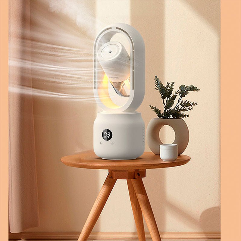 CoolBreeze Bladeless Portable Fan with Humidifier & Night Light 1