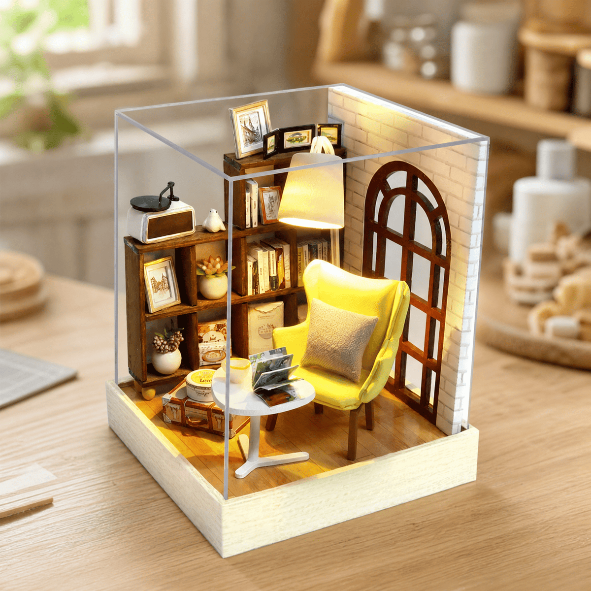 DIY Miniature Dollhouse Kit with LED Lighting — Multiple Styles 10