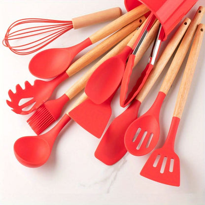 12-Piece Silicone Kitchen Utensil Set — Heat Resistant BPA Free 11