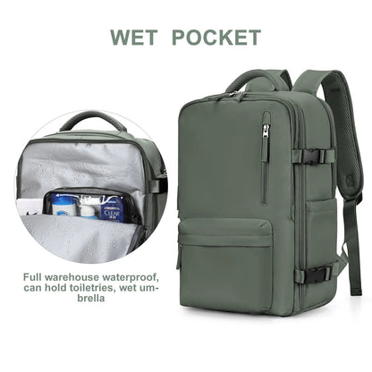 Zaino da Viaggio Donna 35L Impermeabile Multifunzione con USB