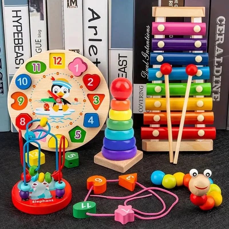 5-in-1 Montessori Wooden Toy Set — Educational Play from 6 Months 2
