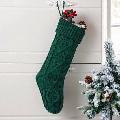 Knitted Christmas Stocking 46 cm — Cable-Knit 3 Colors 4