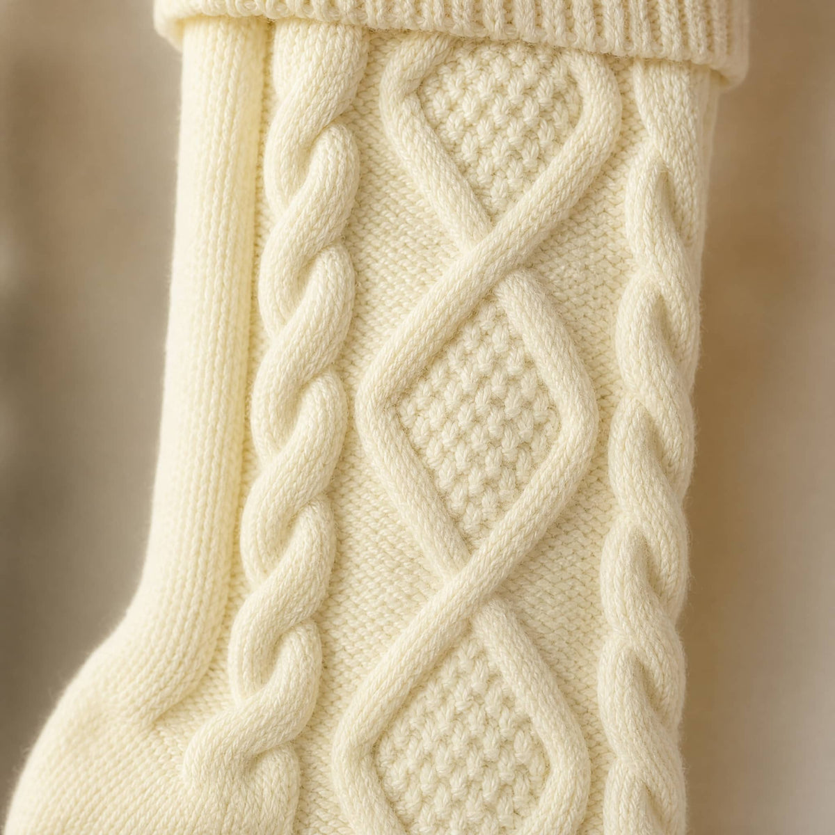 Knitted Christmas Stocking 46 cm — Cable-Knit 3 Colors 5