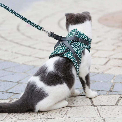 Pettorina Gilet per Gatti con Guinzaglio Regolabile