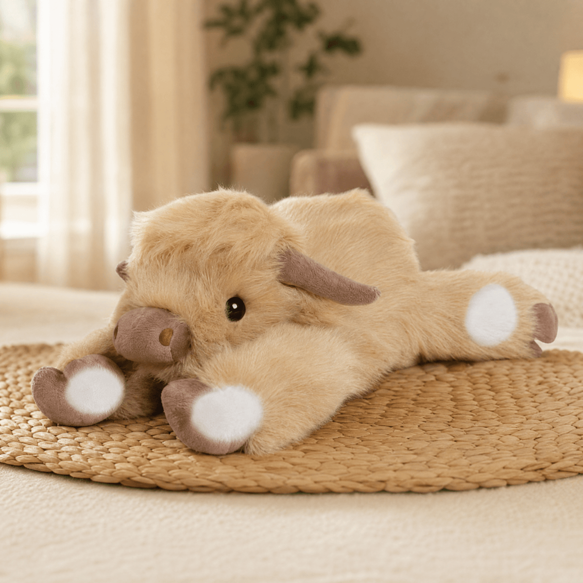 Highland Cow Plush 65 cm — Long Faux Fur & Weighted Legs 6