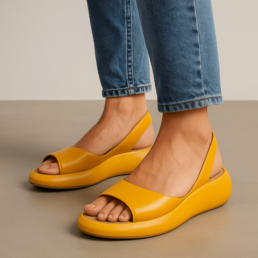 Sandali Donna con Plateau e Soletta Imbottita Slingback