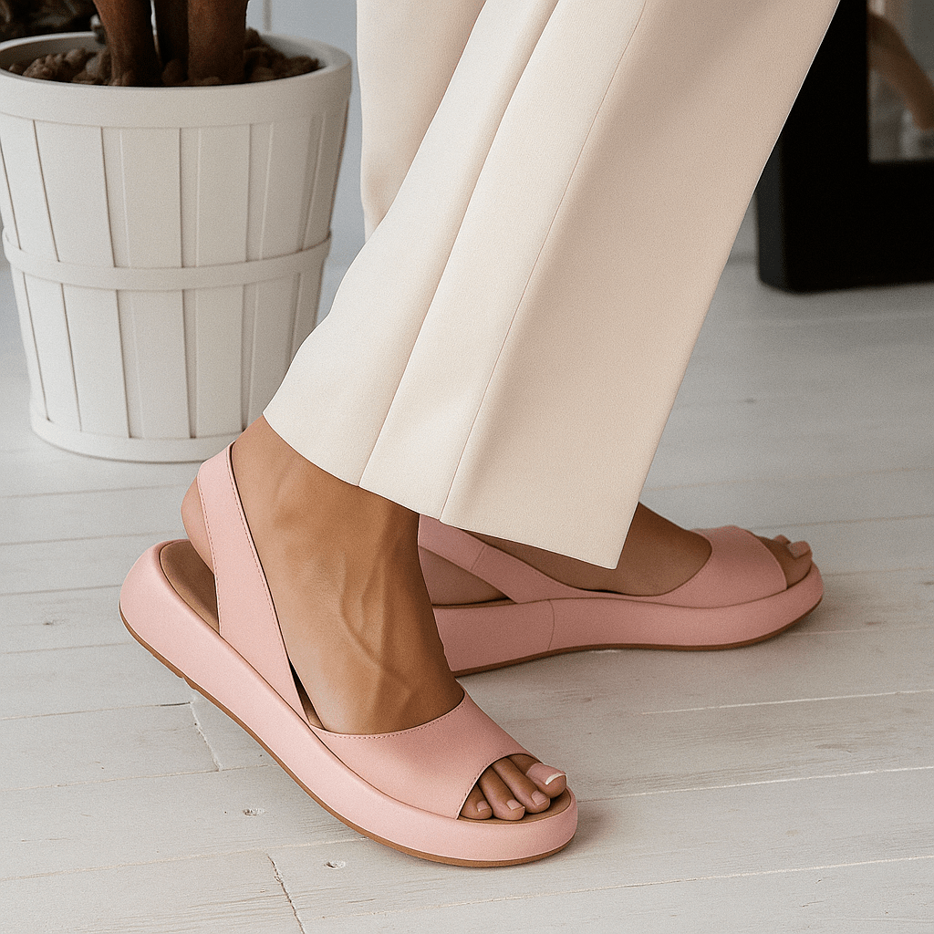 Sandali Donna con Plateau e Soletta Imbottita Slingback