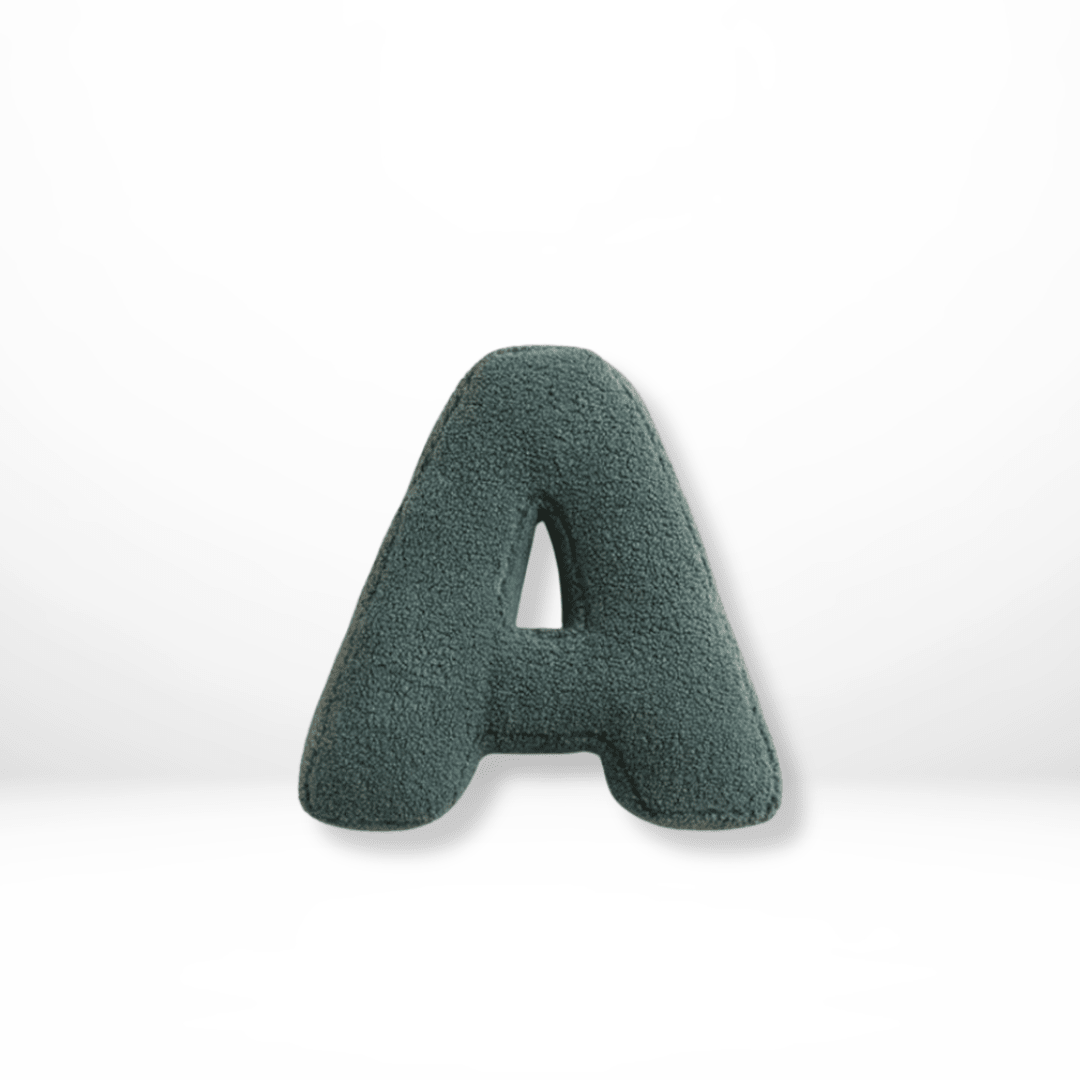 Cuscino Decorativo Alfabeto in Velluto Lettere A-Z
