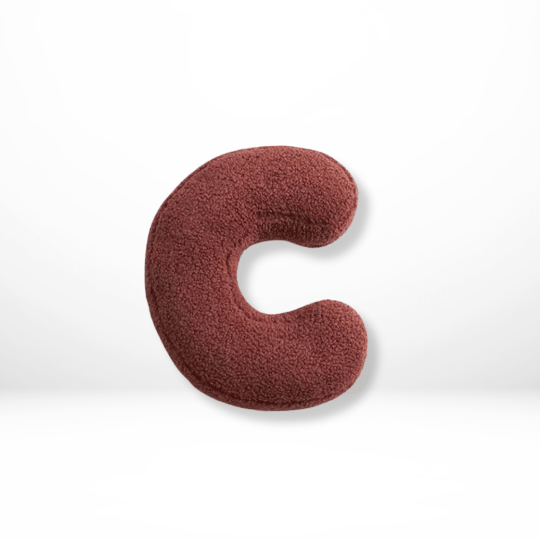 Cuscino Decorativo Alfabeto in Velluto Lettere A-Z
