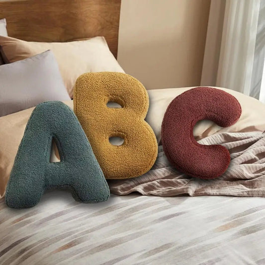 Cuscino Decorativo Alfabeto in Velluto Lettere A-Z