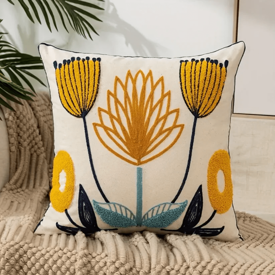 Cuscino Decorativo con Stampa Floreale 45x45 cm