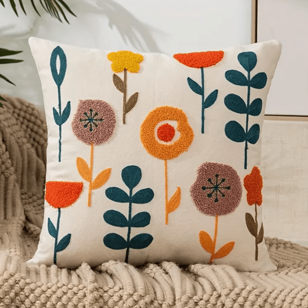 Cuscino Decorativo con Stampa Floreale 45x45 cm