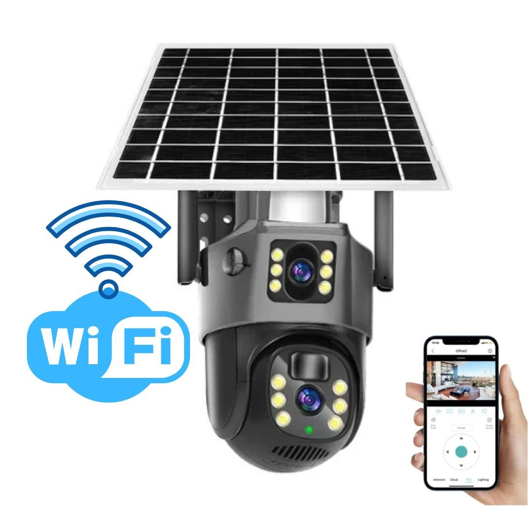 4K Solar Security Camera Wireless — Dual Lens 10x Zoom IP66 3