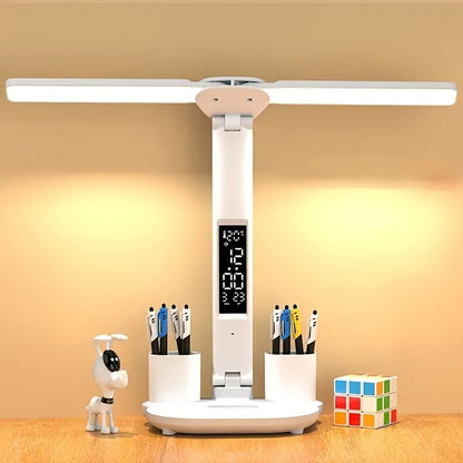 Adjustable LED Desk Lamp with Digital Display and USB Port 2