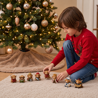24-Day Highland Cow Advent Calendar with Mini Figurines 2