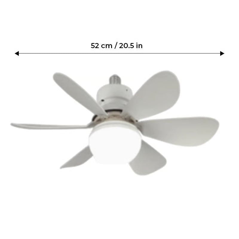 2-in-1 Ceiling Fan with Light — Instant Socket Installation 12