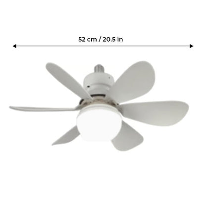 2-in-1 Ceiling Fan with Light — Instant Socket Installation 12
