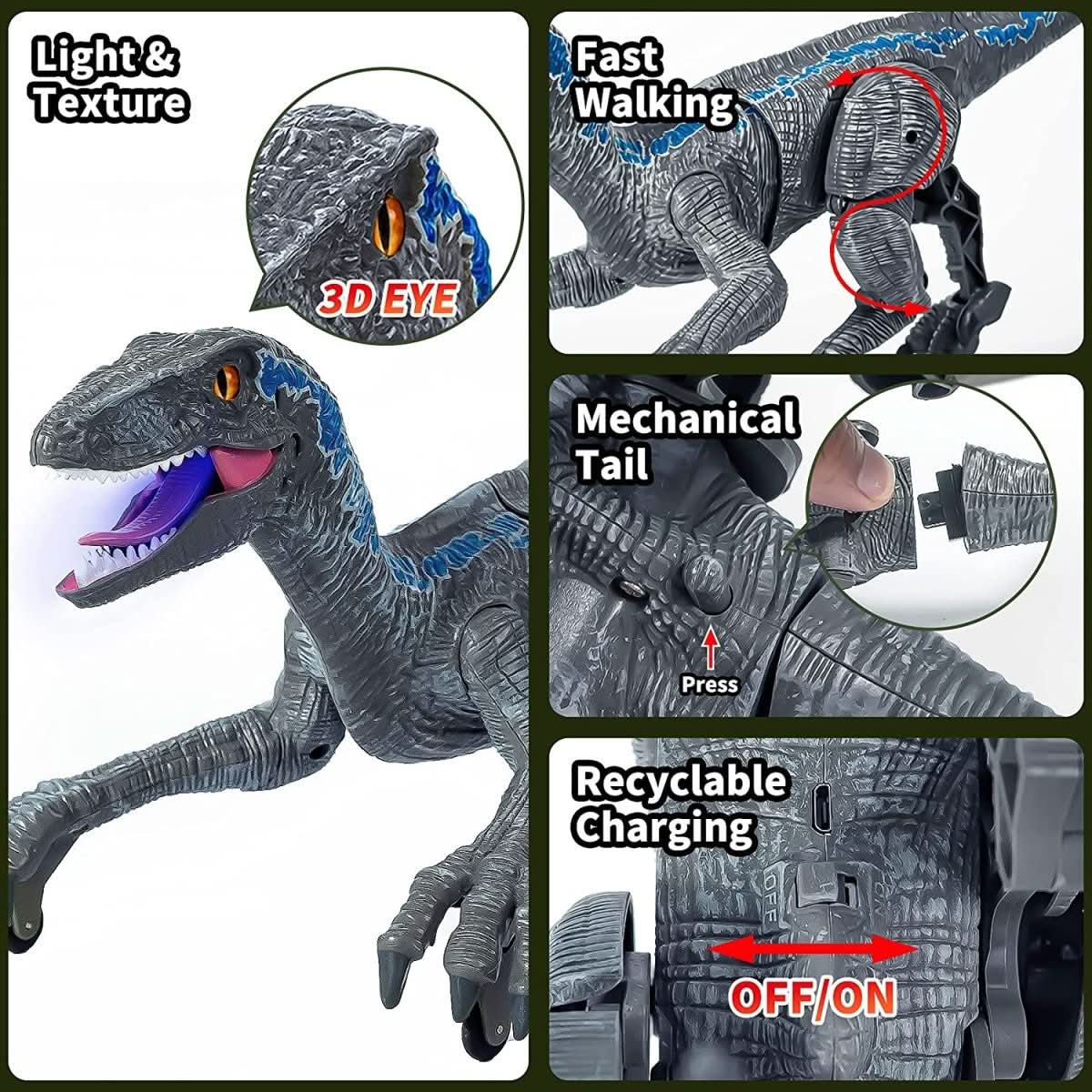 Dinorex - Interactive Dinosaur Toy with Lights and Sounds for Kids 4