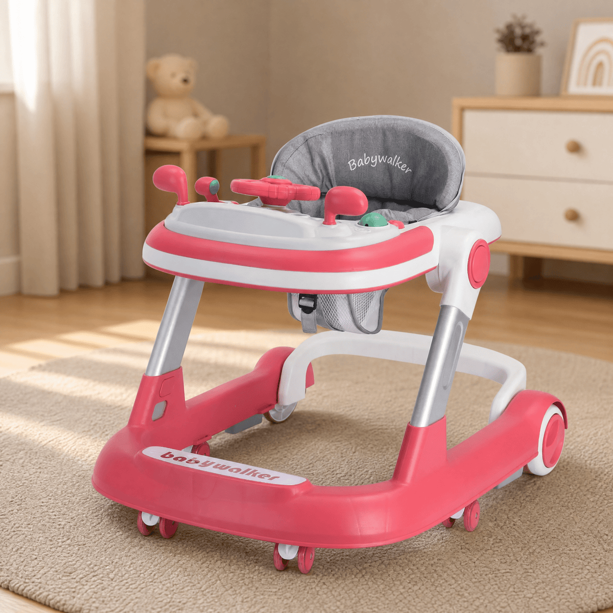 2-in-1 Baby Walker & Push Walker — Music Tray & 360° Wheels 8