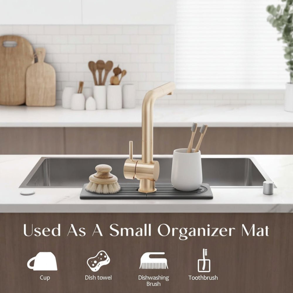 Diatomite Stone Sink Mat — Fast-Drying Faucet Tray Kitchen 5