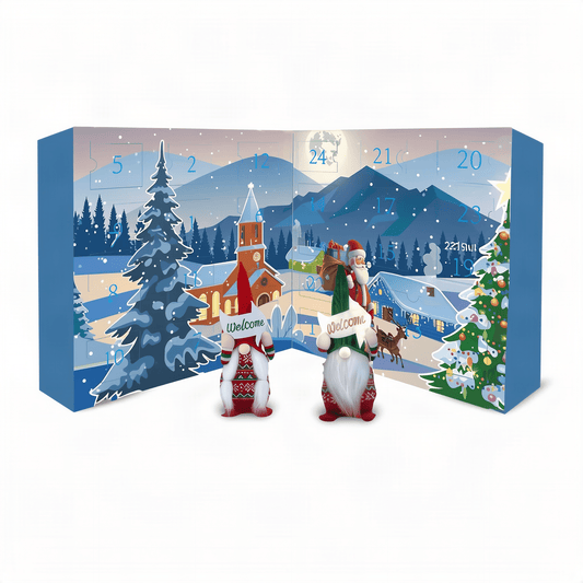 Advent Calendar with 24 Christmas Gnomes Plush Toys 1