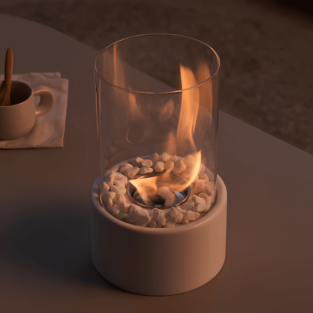 Flareon Oil Flame Lamp — Elegant Glass & Metal Indoor Outdoor 2