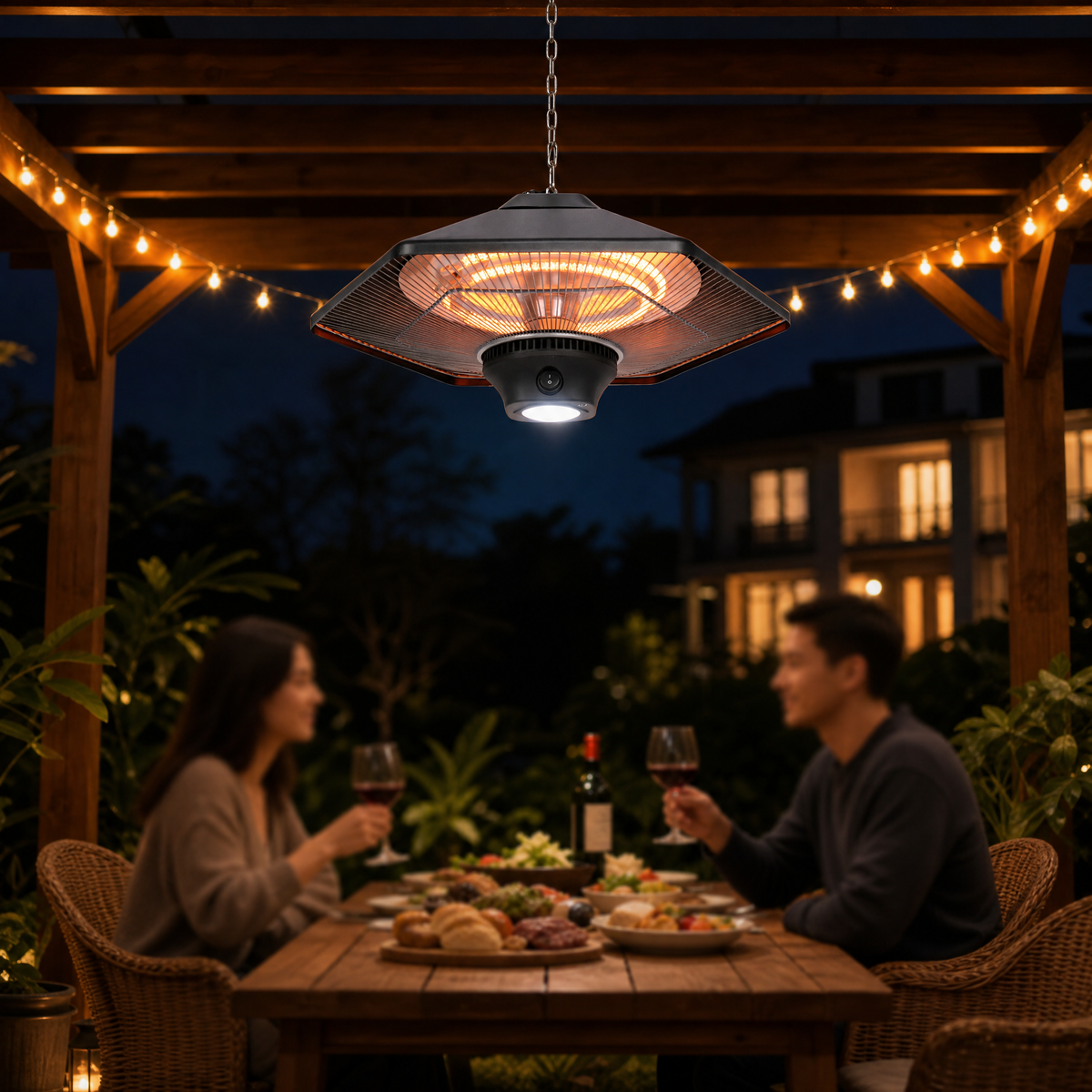 Infrared Ceiling Patio Heater — Carbon Fiber Tube 1500W 5