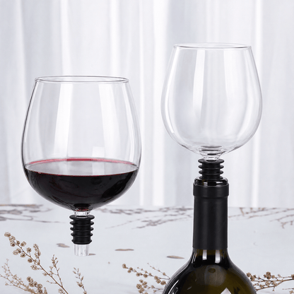 Stemless Wine Glass with Bottle Stopper Base — 2 Sizes 4