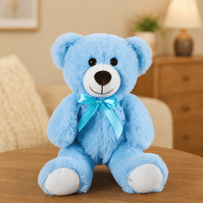 Teddy Bear & Dog Plush Toy with Satin Bow — 25-30 cm Soft 11