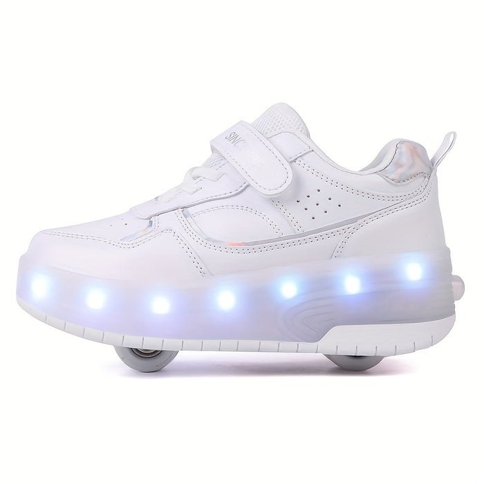 Sneakers LED con Rotelle Estraibili per Bambini